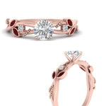 Load image into Gallery viewer, delicate-flower-round-diamond-ring-with-ruby-in-rose-gold-FDENR2598RORGRUDR-NL-RG

