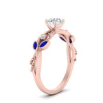 Load image into Gallery viewer, delicate-flower-round-diamond-ring-with-sapphire-in-rose-gold-FDENR2598RORGSABL-NL-RG
