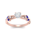 Thumbnail 18 - delicate-flower-round-diamond-ring-with-sapphire-in-rose-gold-FDENR2598RORGSABL-NL-RG