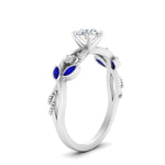 Load image into Gallery viewer, delicate-flower-round-diamond-ring-with-sapphire-in-white-gold-FDENR2598RORGSABL-NL-WG
