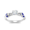Thumbnail 22 - delicate-flower-round-diamond-ring-with-sapphire-in-white-gold-FDENR2598RORGSABL-NL-WG