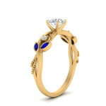 Load image into Gallery viewer, delicate-flower-round-diamond-ring-with-sapphire-in-yellow-gold-FDENR2598RORGSABL-NL-YG

