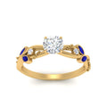 Thumbnail 26 - delicate-flower-round-diamond-ring-with-sapphire-in-yellow-gold-FDENR2598RORGSABL-NL-YG