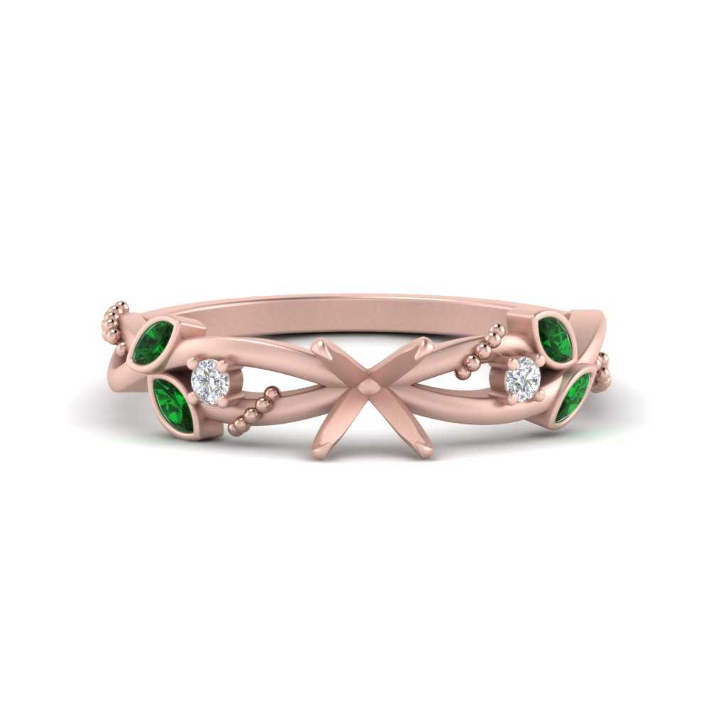 delicate-flower-semi-mount-diamond-ring-with-emerald-in-rose-gold-FDENR2598SMRGEMGR-NL-RG