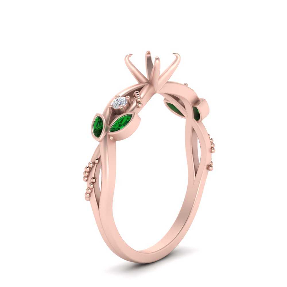 delicate-flower-semi-mount-diamond-ring-with-emerald-in-rose-gold-FDENR2598SMRGEMGR-NL-RG