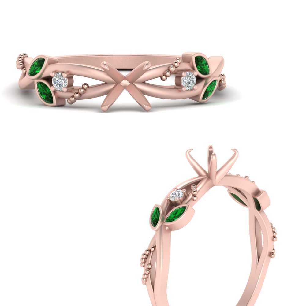 delicate-flower-semi-mount-diamond-ring-with-emerald-in-rose-gold-FDENR2598SMRGEMGR-NL-RG