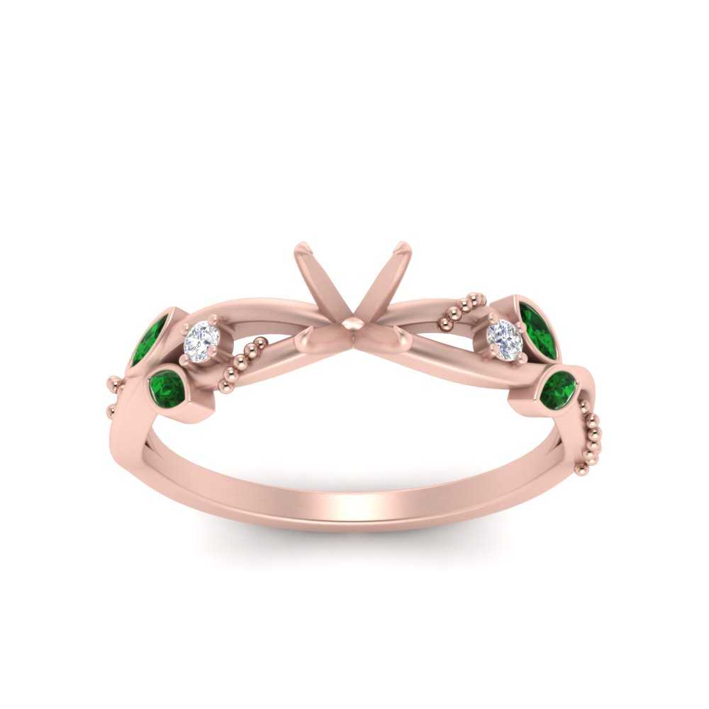 delicate-flower-semi-mount-diamond-ring-with-emerald-in-rose-gold-FDENR2598SMRGEMGR-NL-RG