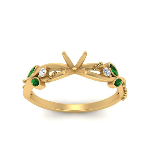 delicate-flower-semi-mount-diamond-ring-with-emerald-in-yellow-gold-FDENR2598SMRGEMGR-NL-YG