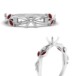 Load image into Gallery viewer, delicate-flower-semi-mount-diamond-ring-with-ruby-in-white-gold-FDENR2598SMRGRUDR-NL-WG
