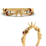 Load image into Gallery viewer, delicate-flower-semi-mount-diamond-ring-with-ruby-in-yellow-gold-FDENR2598SMRGRUDR-NL-YG
