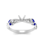 Load image into Gallery viewer, delicate-flower-semi-mount-diamond-ring-with-sapphire-in-white-gold-FDENR2598SMRGSABL-NL-WG
