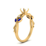 Load image into Gallery viewer, delicate-flower-semi-mount-diamond-ring-with-sapphire-in-yellow-gold-FDENR2598SMRGSABL-NL-YG
