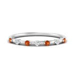 Load image into Gallery viewer, delicate-orange-sapphire-stacking-band-in-white-gold-FD9811BGSAOR-NL-WG.jpg
