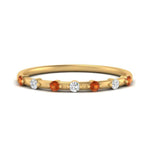 Load image into Gallery viewer, delicate-orange-sapphire-stacking-band-in-yellow-gold-FD9811BGSAOR-NL-YG.jpg
