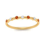 Load image into Gallery viewer, delicate-orange-sapphire-stacking-band-in-yellow-gold-FD9811BGSAOR-NL-YG.jpg

