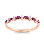 Load image into Gallery viewer, delicate-pink-sapphire-marquise-and-round-stack-wedding-band-in-rose-gold-FD11310BGSADRPIANGLE3-NL-RG.jpg
