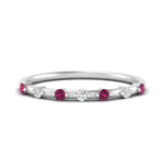 Load image into Gallery viewer, delicate-pink-sapphire-stacking-band-in-white-gold-FD9811BGSADRPI-NL-WG.jpg
