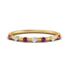 Load image into Gallery viewer, delicate-pink-sapphire-stacking-band-in-yellow-gold-FD9811BGSADRPI-NL-YG.jpg