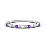Load image into Gallery viewer, delicate-purple-topaz-stacking-band-in-white-gold-FD9811BGVITO-NL-WG.jpg
