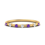 Load image into Gallery viewer, delicate-purple-topaz-stacking-band-in-yellow-gold-FD9811BGVITO-NL-YG.jpg
