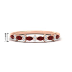 Load image into Gallery viewer, delicate-ruby-marquise-and-round-stack-wedding-band-in-rose-gold-FD11310BGRUDRANGLE3-NL-RG.jpg
