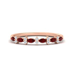 Load image into Gallery viewer, delicate-ruby-marquise-and-round-stack-wedding-band-in-rose-gold-FD11310BGRUDRANGLE3-NL-RG.jpg
