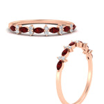 Load image into Gallery viewer, delicate-ruby-marquise-and-round-stack-wedding-band-in-rose-gold-FD11310BGRUDRANGLE3-NL-RG.jpg
