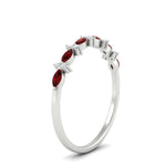 Load image into Gallery viewer, delicate-ruby-marquise-and-round-stack-wedding-band-in-white-gold-FD11310BGRUDRANGLE3-NL-WG.jpg
