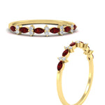 Load image into Gallery viewer, delicate-ruby-marquise-and-round-stack-wedding-band-in-yellow-gold-FD11310BGRUDRANGLE3-NL-YG.jpg

