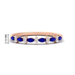 Load image into Gallery viewer, delicate-sapphire-marquise-and-round-stack-wedding-band-in-rose-gold-FD11310BGSABLANGLE3-NL-RG.jpg

