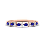 Load image into Gallery viewer, delicate-sapphire-marquise-and-round-stack-wedding-band-in-rose-gold-FD11310BGSABLANGLE3-NL-RG.jpg
