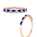 Load image into Gallery viewer, delicate-sapphire-marquise-and-round-stack-wedding-band-in-rose-gold-FD11310BGSABLANGLE3-NL-RG.jpg
