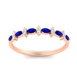 Load image into Gallery viewer, delicate-sapphire-marquise-and-round-stack-wedding-band-in-rose-gold-FD11310BGSABLANGLE3-NL-RG.jpg
