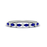 Load image into Gallery viewer, delicate-sapphire-marquise-and-round-stack-wedding-band-in-white-gold-FD11310BGSABLANGLE3-NL-WG.jpg
