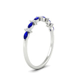 Load image into Gallery viewer, delicate-sapphire-marquise-and-round-stack-wedding-band-in-white-gold-FD11310BGSABLANGLE3-NL-WG.jpg
