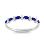 Load image into Gallery viewer, delicate-sapphire-marquise-and-round-stack-wedding-band-in-white-gold-FD11310BGSABLANGLE3-NL-WG.jpg
