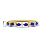 Load image into Gallery viewer, delicate-sapphire-marquise-and-round-stack-wedding-band-in-yellow-gold-FD11310BGSABLANGLE3-NL-YG.jpg
