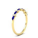 Load image into Gallery viewer, delicate-sapphire-marquise-and-round-stack-wedding-band-in-yellow-gold-FD11310BGSABLANGLE3-NL-YG.jpg
