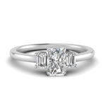 Load image into Gallery viewer, Radiant Cut Delicate Three Stone Ring
