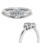 Load image into Gallery viewer, Radiant Cut Delicate Three Stone Ring
