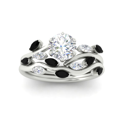 delicate-vine-round-cut-black-diamond-bridal-ring-set-in-white-gold-fdens11510rogblackangle5-nl-wg?v=1757568206