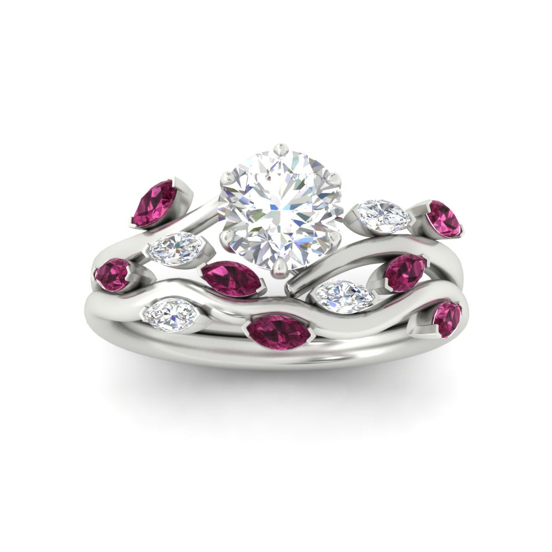 delicate-vine-round-cut-pink-sapphire-bridal-ring-set-in-white-gold-fdens11510rogsadrpiangle5-nl-wg?v=1757568206