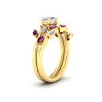 Load image into Gallery viewer, Delicate Vine Round Cut Bridal Set
