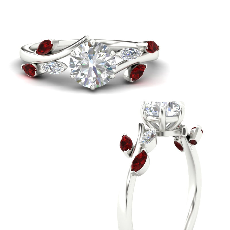 Delicate Vine Engagement Ring
