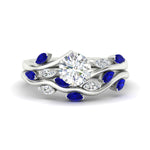 Load image into Gallery viewer, delicate-vine-round-cut-sapphire-bridal-ring-set-in-white-gold-fdens11510rogsabl-nl-wg_bc4c6250-90d2-4586-a17f-a41493cf954e?v=1757568205
