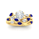 Load image into Gallery viewer, delicate-vine-round-cut-sapphire-bridal-ring-set-in-yellow-gold-fdens11510rogsablangle5-nl-yg?v=1757568206
