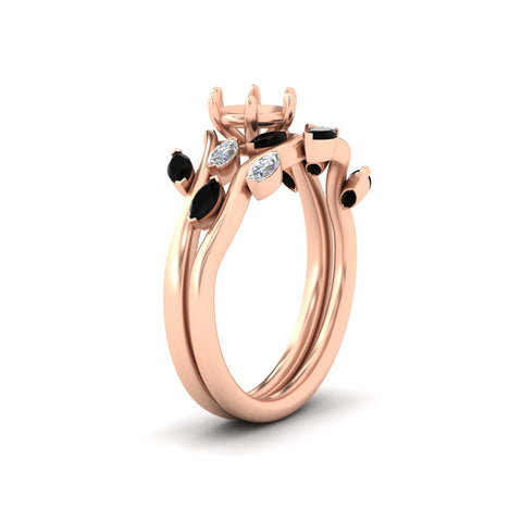 Delicate Vine Semi Mount Bridal Set