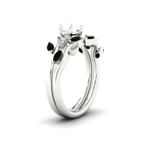 Delicate Vine Semi Mount Bridal Set
