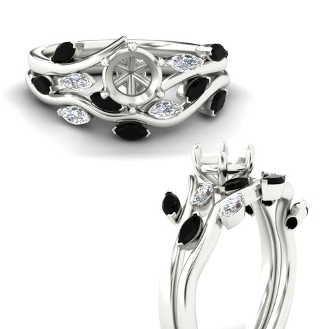 Delicate Vine Semi Mount Bridal Set