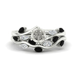 Load image into Gallery viewer, delicate-vine-semi-mount-black-diamond-bridal-ring-set-in-white-gold-fdens11510smgblack-nl-wg_ffe40979-5805-4a72-b149-dba8f6476bf9?v=1757567811
